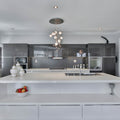 white and brown kitchen counter